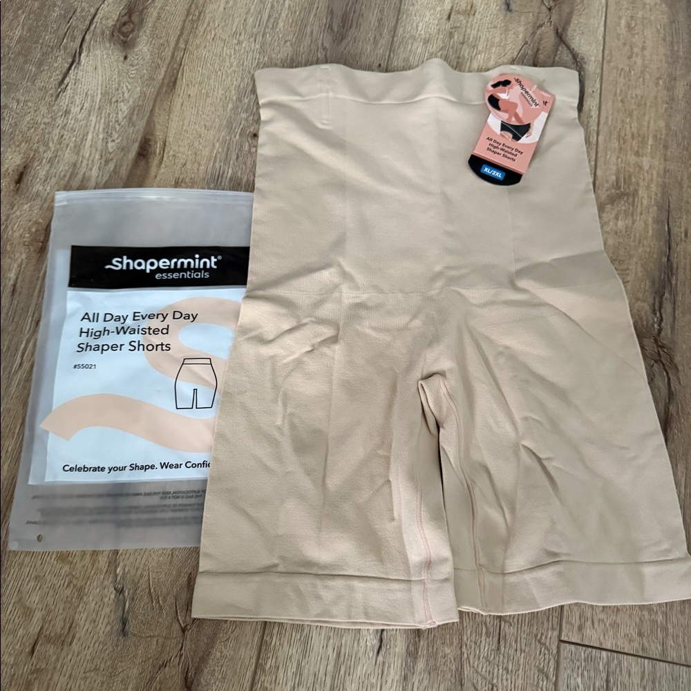 (XL-2XL) BEIGE Shapermint High Waist Shaper Shorts